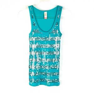 NO BOUNDARIES | ✨Sparkly Sequined Ribbed Tank Top